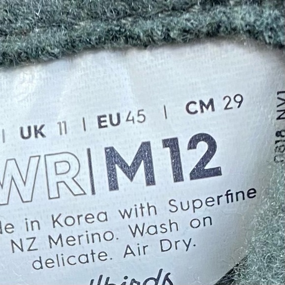 Allbirds Sneakers Wool Running Shoes Green Men's Size 12 - Picture 7 of 11